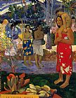 Paul Gauguin Canvas Paintings - Hail Mary